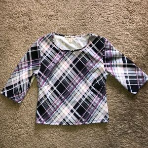 so rad striped long sleeve cropped shirt